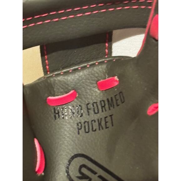 Girls Franklin Inferno Baseball Glove 9.5 Black/Pink Right Hand formed glove - Picture 5 of 6